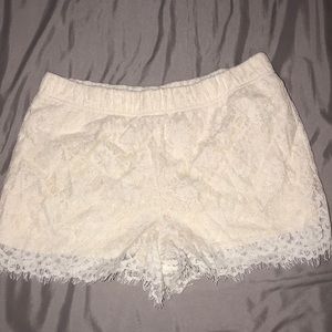 Lace shorts- cream color